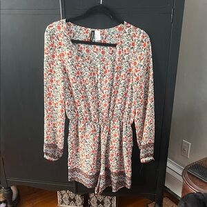 Floral Long Sleeve Romper